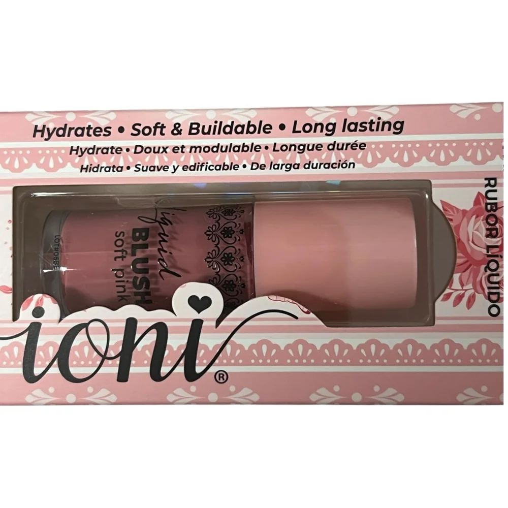 Ioni Liquid Blush Duo Set Soft Pink & Rosette Hydrating Buildable Long Lasting